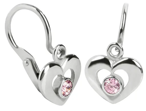 Soliter Cercei pentru copii din aur alb Inimi 236 001 00988 07