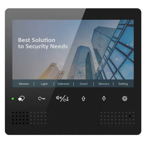 Post de interior video pe 2 fire, cu ecran de 7 si taste sensibile la atingere DT472-D7(RO)-bk, negru