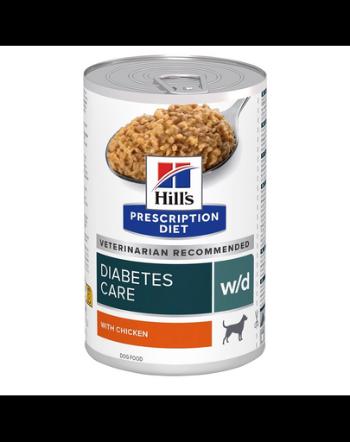 HILL'S Prescription Diet Canine w/d Diabetes Care Hrana umeda caini diabetici, cu pui 370 g