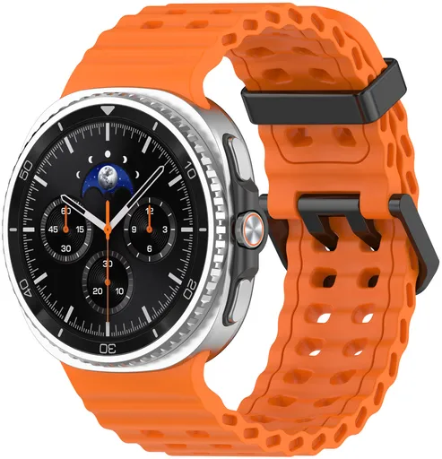 4wrist Curea sportivă din silicon pentru Samsung Galaxy Watch8 - Portocalie