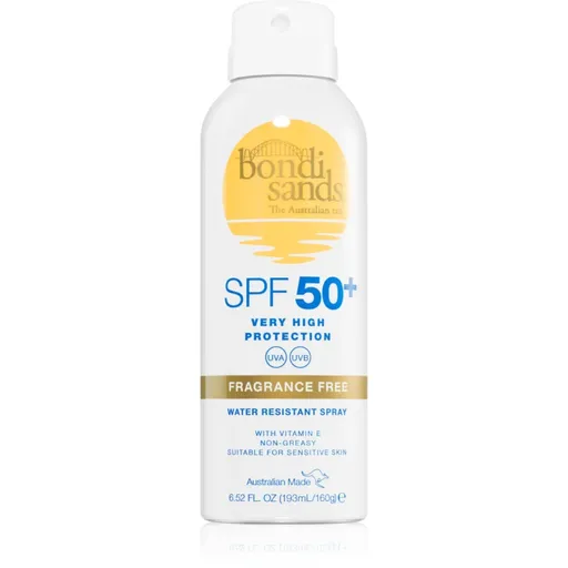 Bondi Sands SPF 50+ Fragrance Free spray protector pentru plajă SPF 50+ 160 g