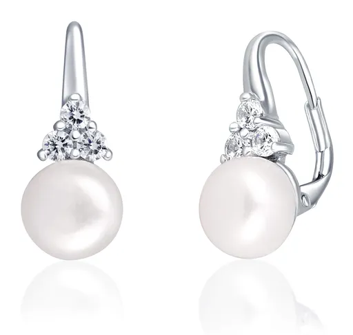 JwL Luxury Pearls Cercei de lux din argint cu perle și zirconii JL0641