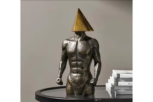 Decoratiune, CY0372, 22x15x7 cm, Poliester, Maro antichizat