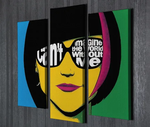 Tablou decorativ, UC56, 45 x 20 cm, Multicolor