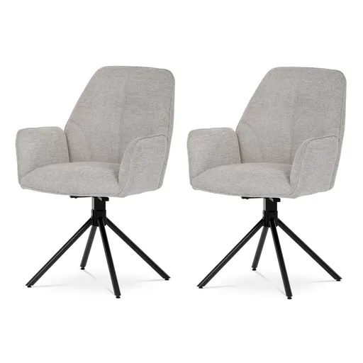 Set de scaune de sufragerie cu mecanism deîntoarcere HC-522 CRM2, 2 buc., bej