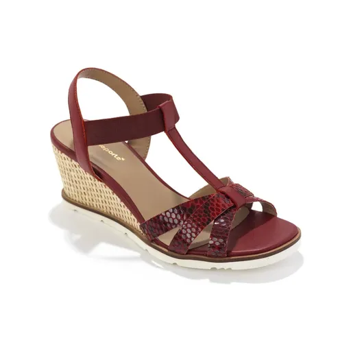 Sandale din piele cu model piele de șarpe