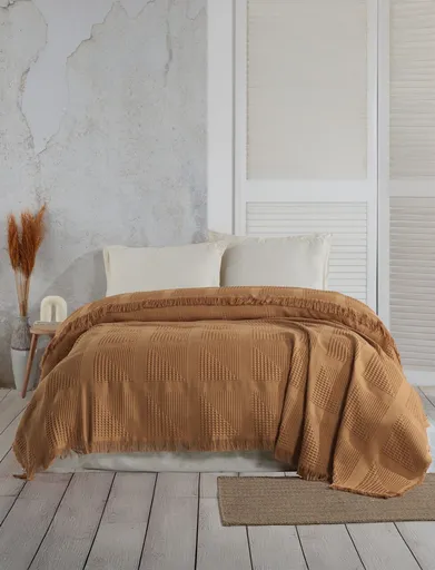 Cuvertura matlasata dubla, L'essentiel Maison, Sirius, Galben mustar