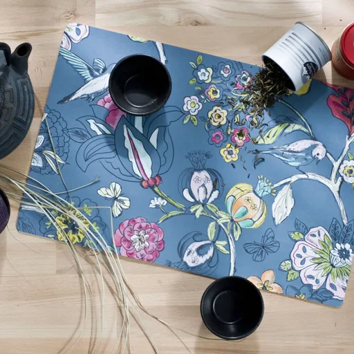 Set de 4 fețe de masă cu imprimeu floral colorat