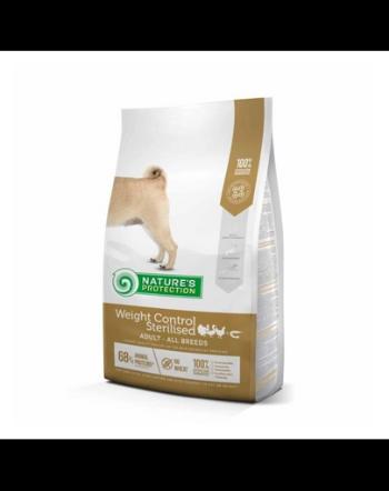 NATURES PROTECTION Weight Control Sterilised Poultry with Krill Adult All Breed Dog 4 kg Hrana caini adulti sterilizati, cu pasare si krill