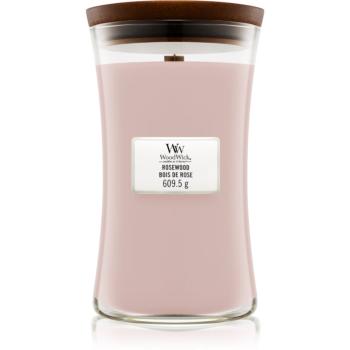 Woodwick Rosewood lumânare parfumată cu fitil din lemn 609.5 g
