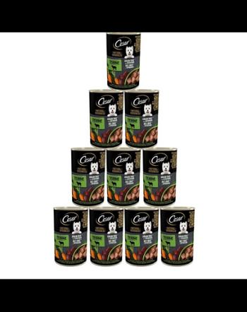 CESAR Hrana umeda pentru caini adulti, cu pui, igname si afine 12x400g
