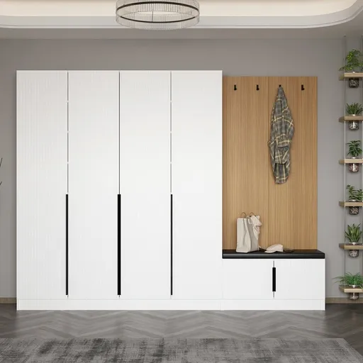 Cuier de perete, Hanah Home, Noah, 270x210x35 cm, Alb