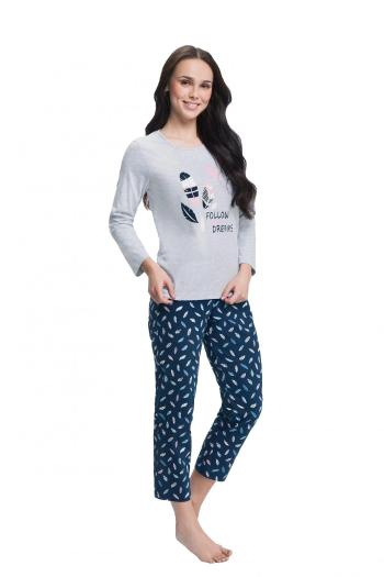 Pijamale pentru femei 612 grey plus