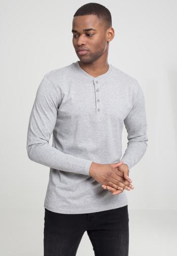 Urban Classics Basic Henley L/S Tee grey - M