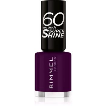 Rimmel 60 Seconds Super Shine lac de unghii culoare 345 Black Cherries 8 ml