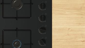 Bosch Serie 2, Gáz főzőlap, 60 cm, Edzett üveg, Fekete, POH6B6K30