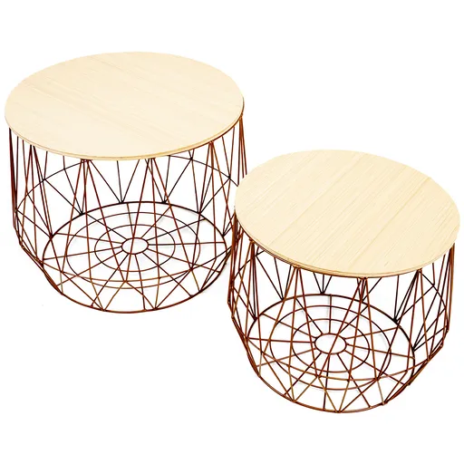 Set măsuțe portabile Derry, maro, 2 buc.