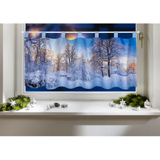 Perdeaua scurta "Peisaj de iarna"