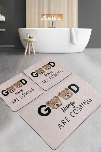 Set covorase de baie, L'essentiel Maison, Things Djt, Poliester, Multicolor