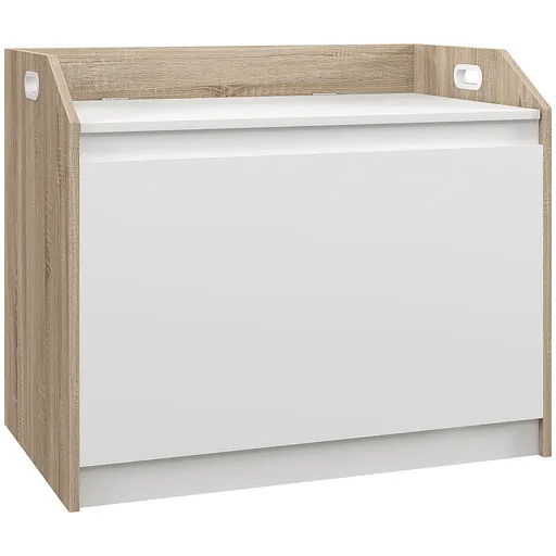 HOMCOM Cutie de Depozitare Modernă cu Lift Top și Spațiu Ascuns pentru Intrare, Living, Cameră de Joacă, 62.4x40x51.5 cm, Alb | Aosom Romania