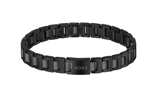 Hugo Boss Brățară neagră din oțel pentru bărbați Candor 1580752