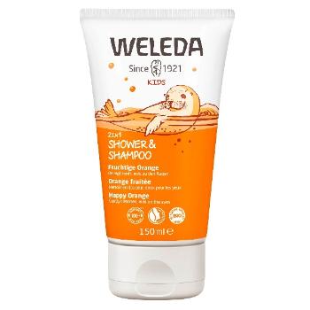 Weleda Cremă de duș și șampon 2 în 1 150 ml de portocale vesele
