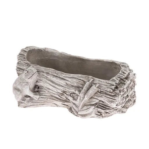 Container din beton pentru jardiniere Trunchi cubroască gri, 12 x 21 cm