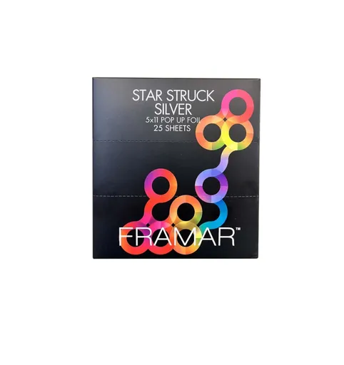 Set 25 Folii Pretaiate Embosate Pentru Suvite Framar Star Struck Silver