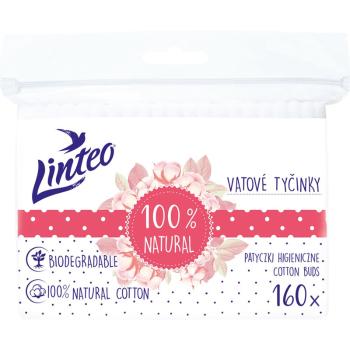 Linteo Natural Cotton Buds bețișoare din bumbac în săculeț 160 buc