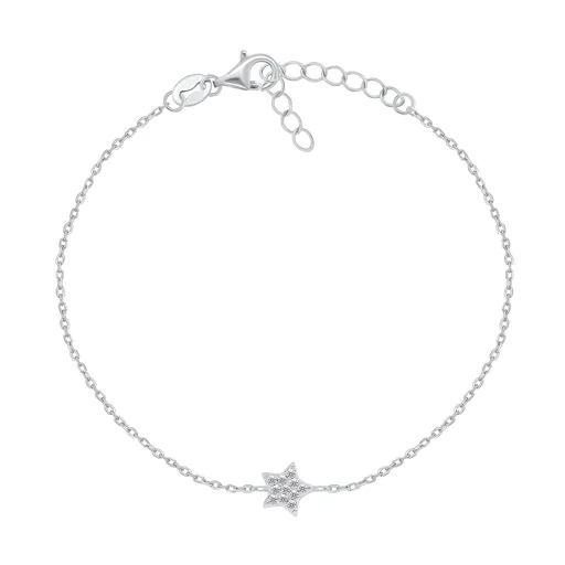 Brilio Silver Brățară jucăușă din argint cu o stea BR10W
