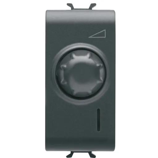 Variator rotativ cap scara 1 modul 100-500W Gewiss Chorus GW12567, negru satin