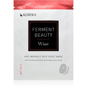 KORIKA FermentBeauty Anti-wrinkle Face Sheet Mask with Fermented Wine and Hyaluronic Acid mască facială de pânză cu efect anti-rid, cu vin fermentat ș