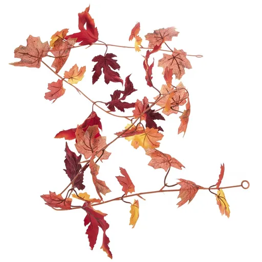 Ghirlanda de toamnă din frunze artificiale de arțar, 175 cm