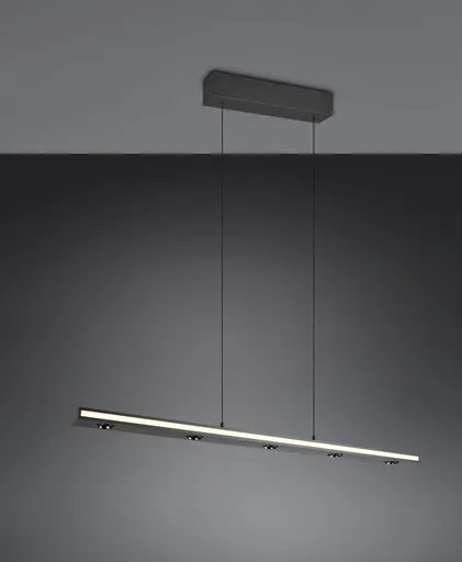 Lustra Graham, TRIO, 109x9x150 cm, 4.5W / 10W, 7x SMD / 1x SMD, metal, negru mat