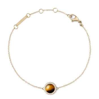 Daniel Wellington Brățară placată cu aur cu ochi de tigru și cristale DW00401427