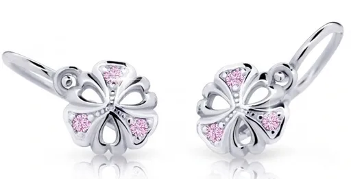 Cutie Jewellery Cercei pentru copii din aur alb C2230-10-X-2 roz