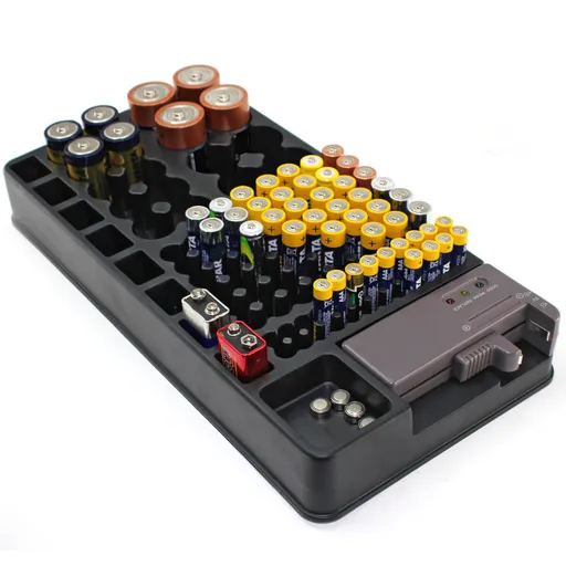 Cutie pentru baterii cu tester