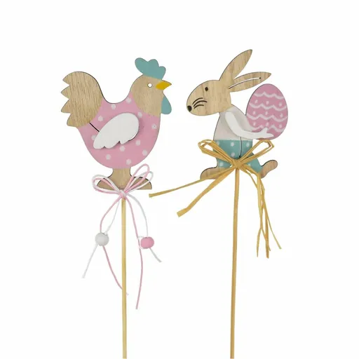 Set de figurine iepuraș și găinușă, 2 buc.,înălțime 36 cm