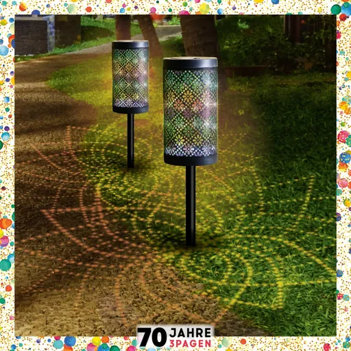 Lampă solară cu flori