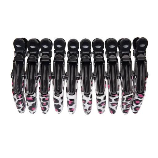 Clipsuri Par ABS - Roz/Alb TONIGUY - 10 buc