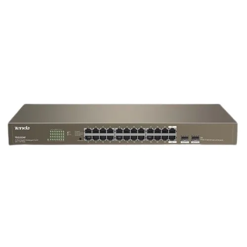 Switch Tenda TND-TEG1024F, 24 porturi Gigabit, 2 porturi SFP Gigabit