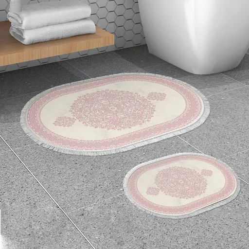 Set covorase de baie, L'essentiel Maison, 410602, Roz pudra