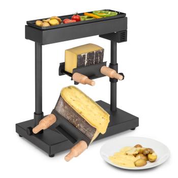 Klarstein Appenzell XL, raclette cu grătar, 600 W, termostat, 2 rafturi pentru brânză