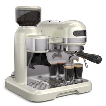 Klarstein Espressor Bella, Vintage, râșniță, 19 bari, spumator de lapte, 2 cești| 1550 W