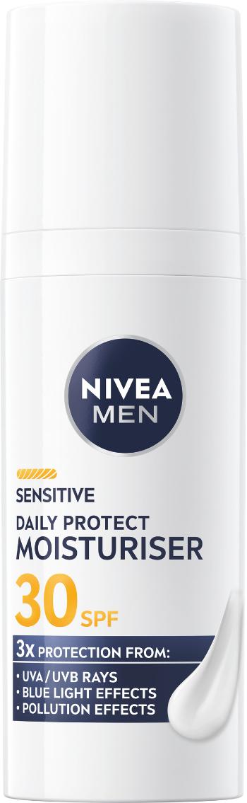 Nivea Cremă hidratantă de zi pentru bărbați SPF 30 Men Sensitive (Daily Protect Moisturiser) 50 ml
