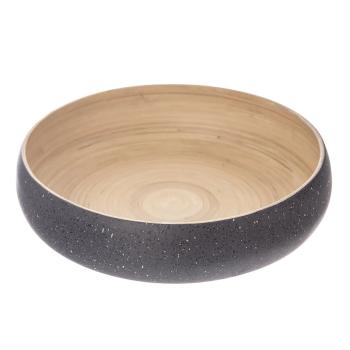 Orion Servírovací mísa točený bambus šedá pr. 30 cm, 30 cm