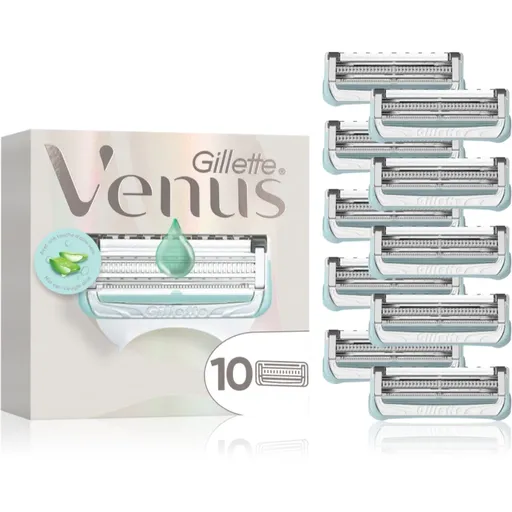 Gillette Venus Satin Care Pubic Hair&Skin rezerva Lama pentru ajustarea liniei bikinilor 10 buc
