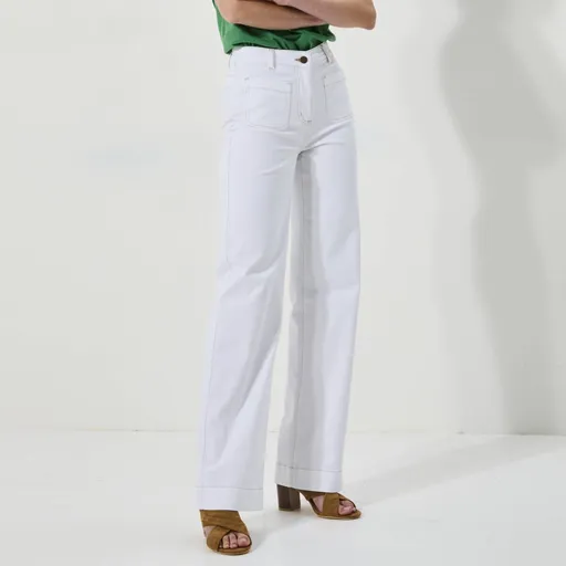 Blugi largi, dacă măsurați mai puțin de 160 cm, lungimea interioară a piciorului 73 cm