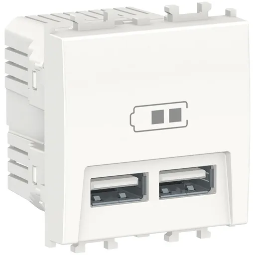 Priza dubla incarcare USB 2 module Schneider Easy Styl LMR9910001, alb