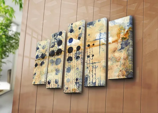 Tablou decorativ, 5PATK-206, 19 x 70 cm, Multicolor